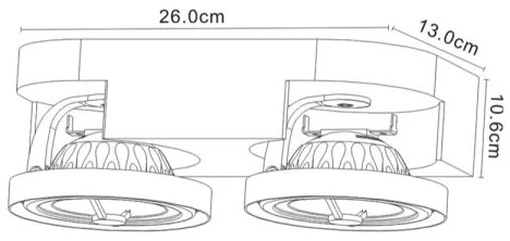 Lucide 22960/20/31 - Spot LED VERSUM AR111 LED/2x10W/230V alb