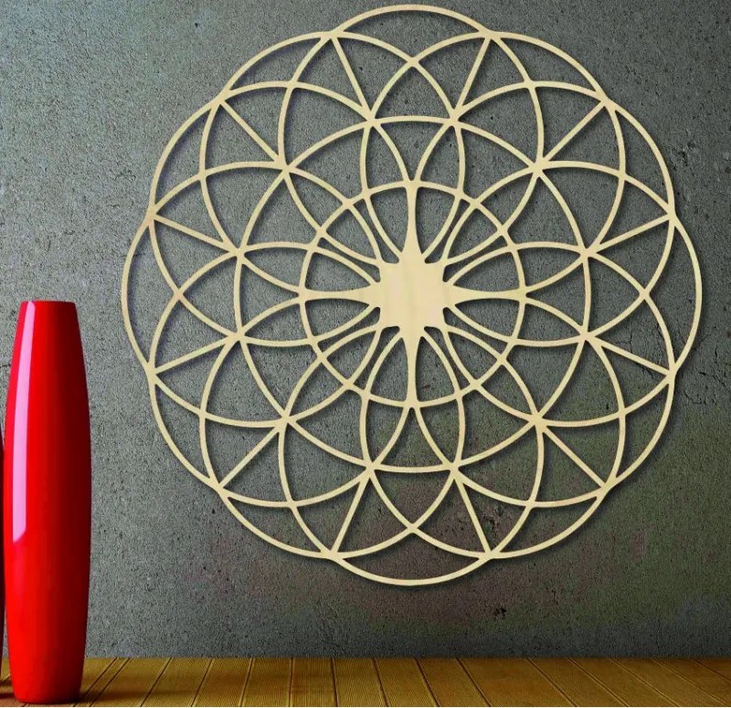 SENTOP | Mandala magică din lemn pe perete - Cercuri I diametru FI 50, 60, 70, 80, 90 cm