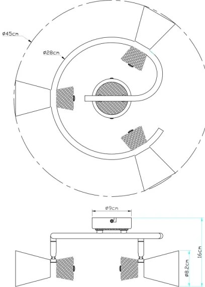 Spot Globo 54807-3 AERON 3xE14/25W/230V