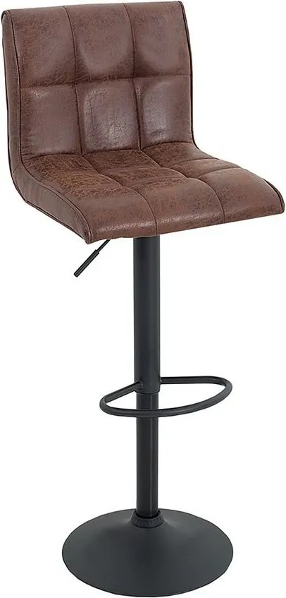 Set 2 scaune bar pivotante, tapiterie microfibra Modena maro vintage A-37937 VC