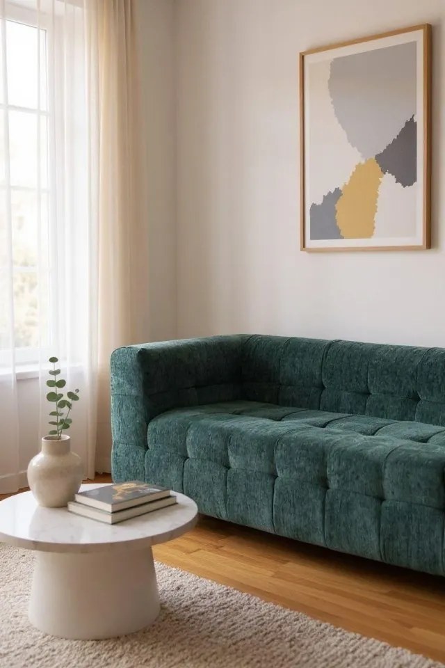 Canapea Memory Foam HD Cube | Design Modern Monobloc | 5 Culori Disponibile | AlmaCasa.ro (Culoare: Albastru)