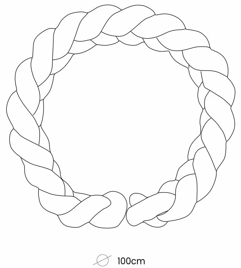 Cuib pentru bebeluș bej 100x100 cm – Meowbaby