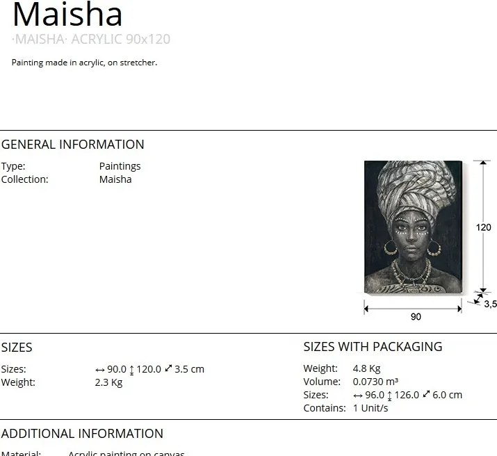 Tablou decorativ 90x120cm Maisha SV-206181