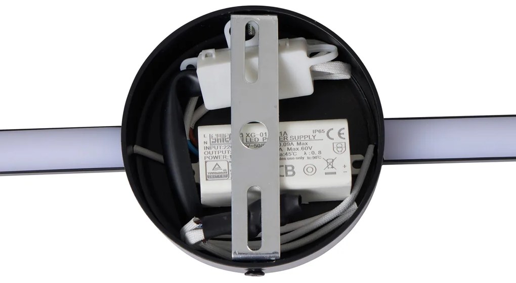 Lampă de perete modernă neagră 100cm incl. LED - Clockwise