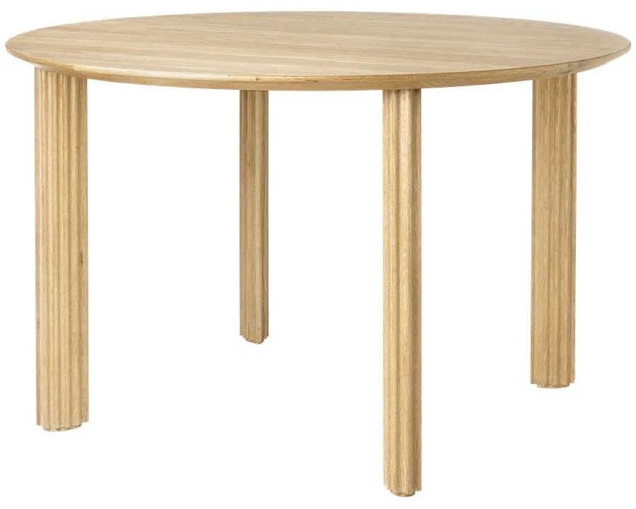 Masă de dining rotundă din lemn masiv de stejar ø 120 cm Comfort Circle – UMAGE