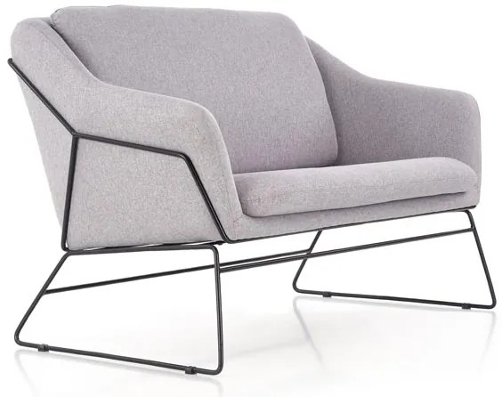 Fotoliu relaxare dublu gri deschis HAMAR 2 XL