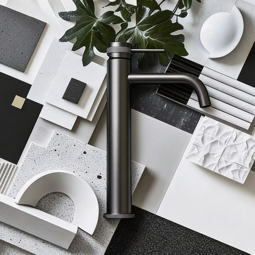 Baterie pentru baie Rea Lungo Grip Gun Grey high