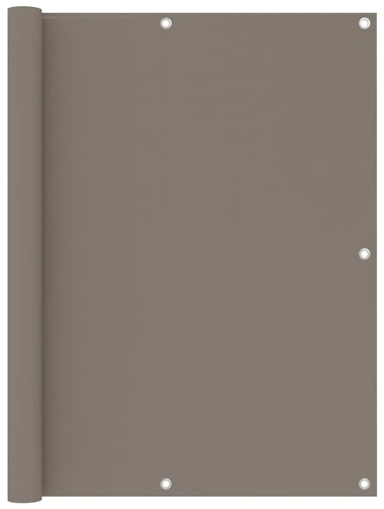vidaXL Paravan de balcon, gri taupe, 120x500 cm, țesătură oxford