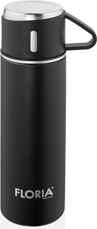 Termos Zilan ZLN0743 din inox, capacitate 500ml, 3 capace care pot fi folosite pe post de cana