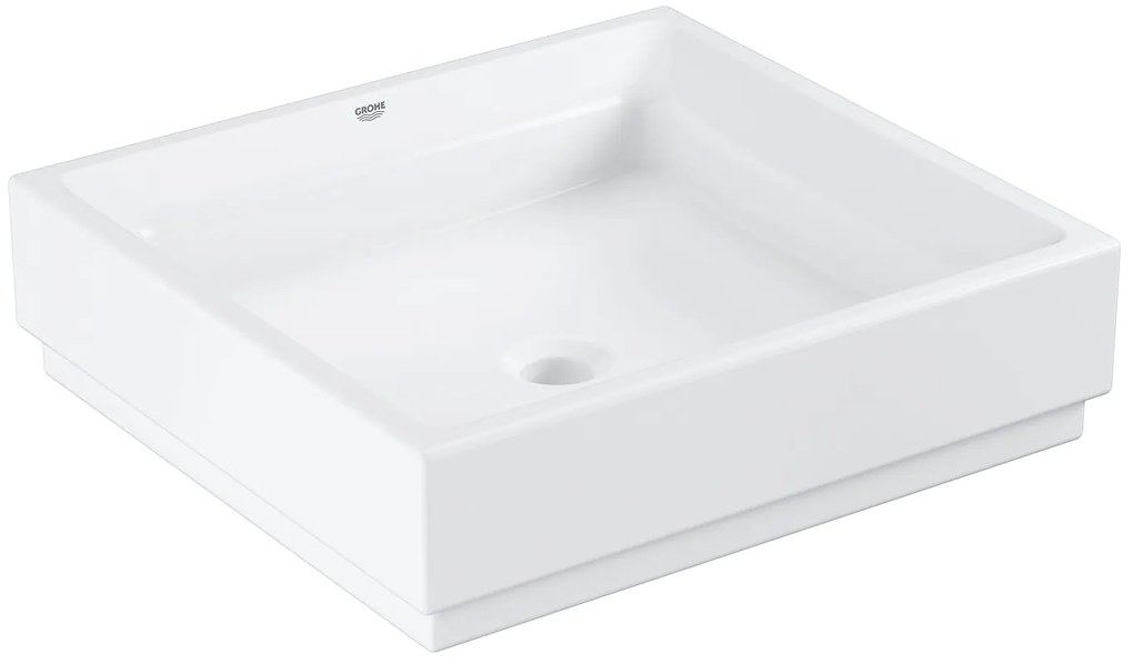 Lavoar Grohe Cube Ceramic 50x47, montare pe blat Pure Guard, alpine white - 3948100H