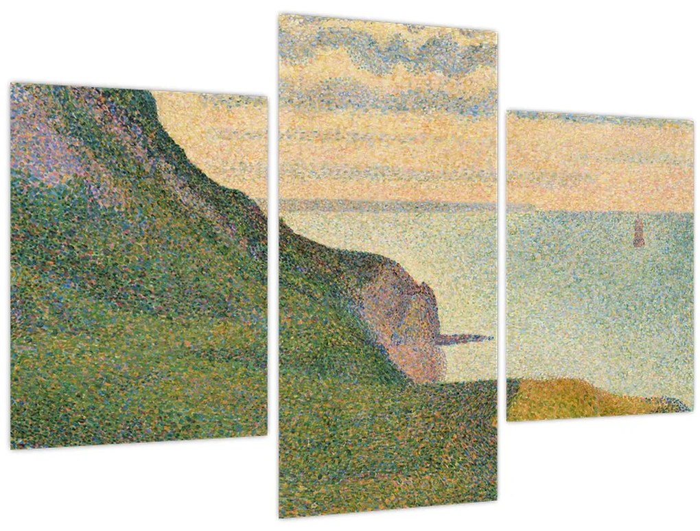Tablou - Georges Seurat, Seascape at Port-en-Bessin, Normandy, reproducere (90x60 cm)