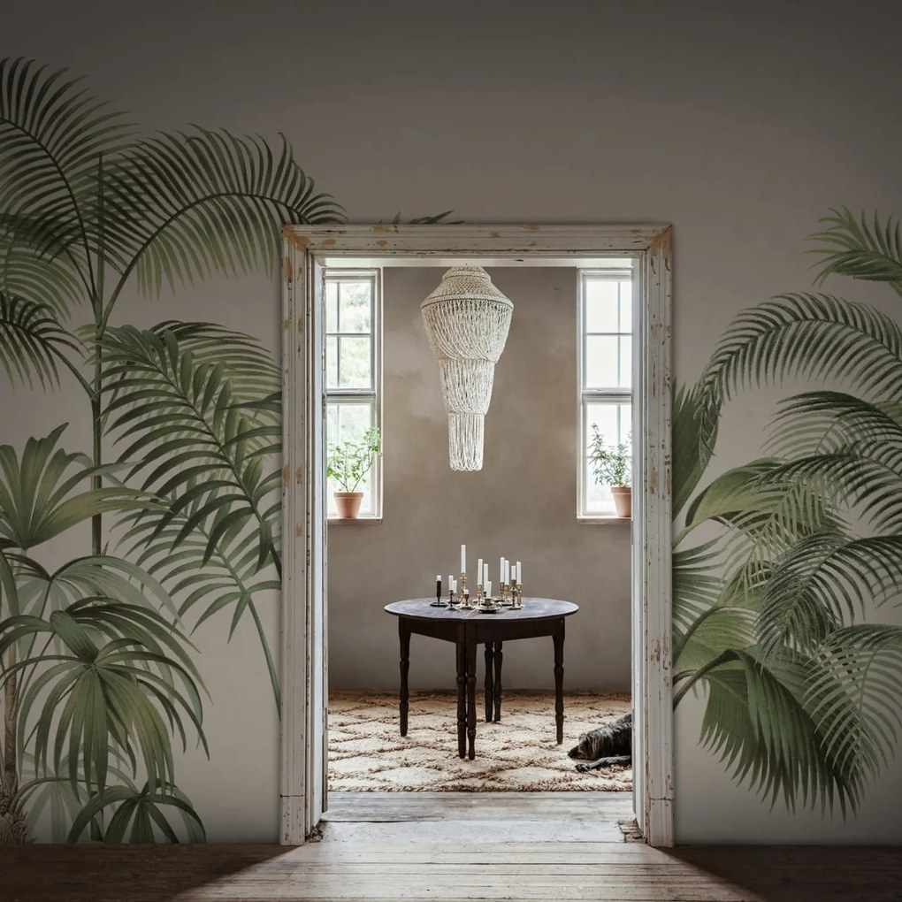 Fototapet, Retro Jungle, Green, Rebel Walls