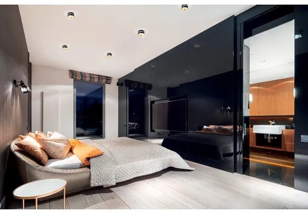 Corp de iluminat încastrat GOVIK GU10/10W negru/auriu Kanlux 29234