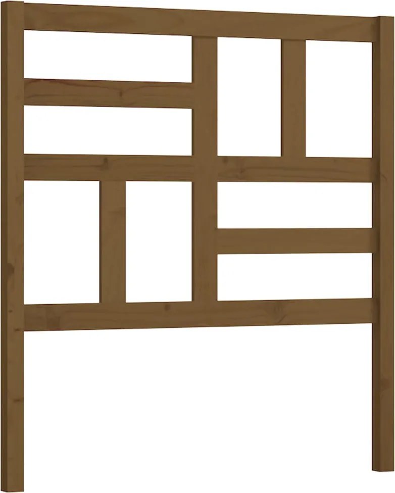 vidaXL Tăblie de pat, maro miere, 106x4x104 cm, lemn masiv de pin
