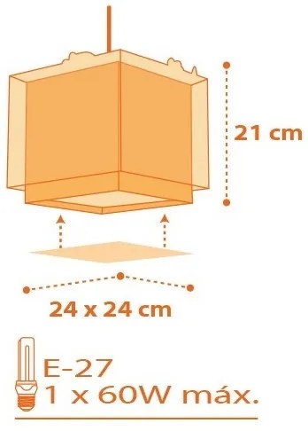 Dalber D-73452 - Lustră copii DINOS 1xE27/60W/230V