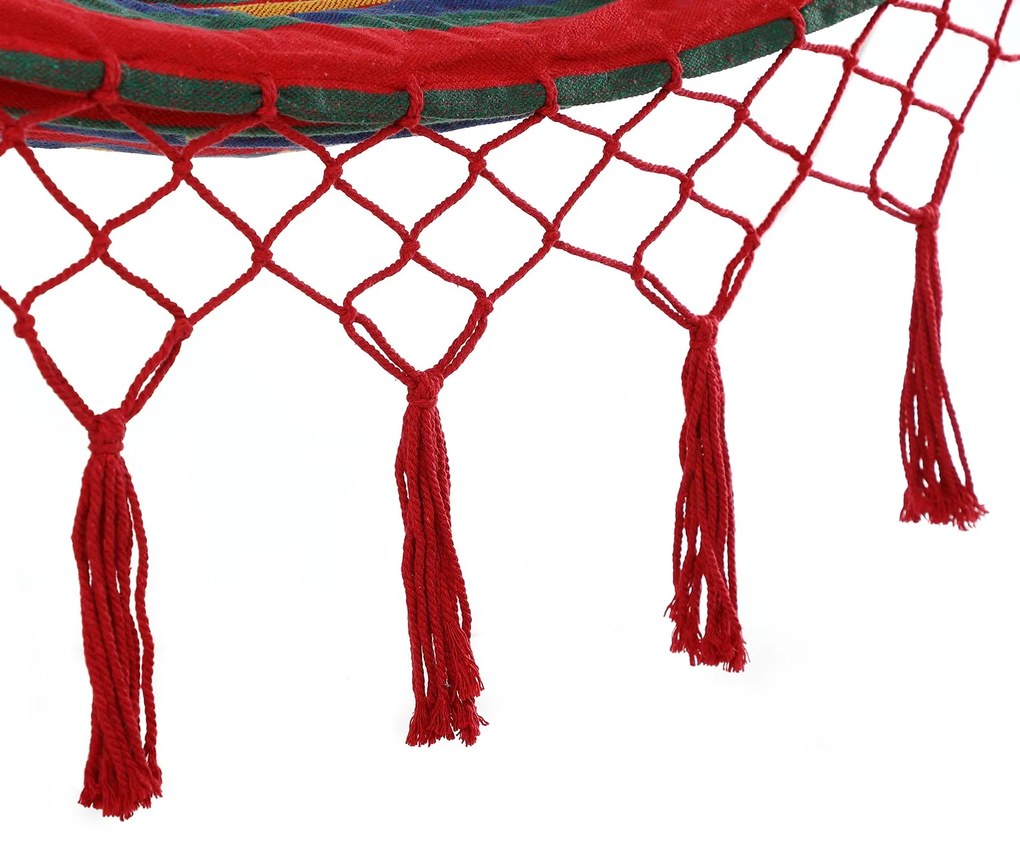 Deuba Hamac cu franjuri rosu - 320x150cm