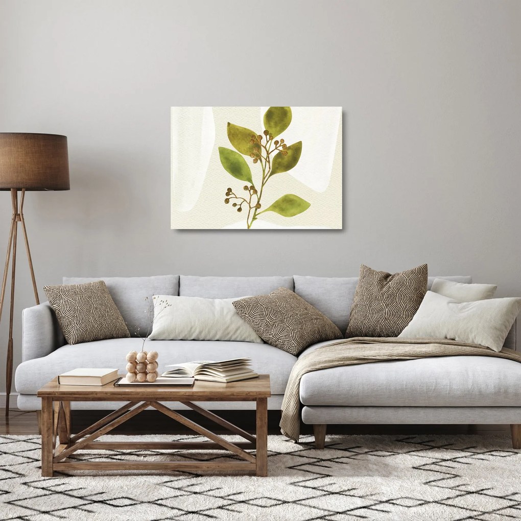 Tablou pe sticlă - Acuarelă ramură N⁰1 (70x50 cm)
