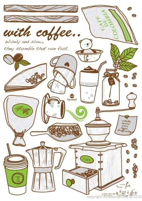 Autocolant perete Fanastick Coffee Grinder