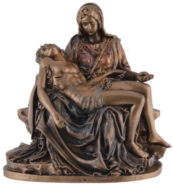 Mini statueta Pieta - Michelangelo, finisaj bronz, 7 cm