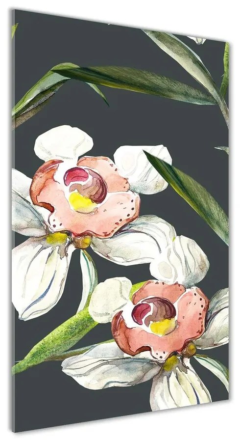 Tablou pe pe sticlă Model floral