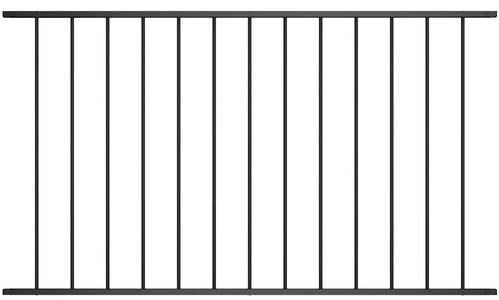 vidaXL Panou de gard din oțel vopsit în câmp electrostatic, 1,63x1 m, negru