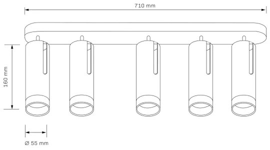 Spot FADO 5xGU10/10W/230V alb