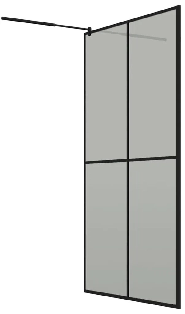 Paravan dus walk-in, 118x190 cm, sticla securizata inchisa Negru, 118 x 190 cm
