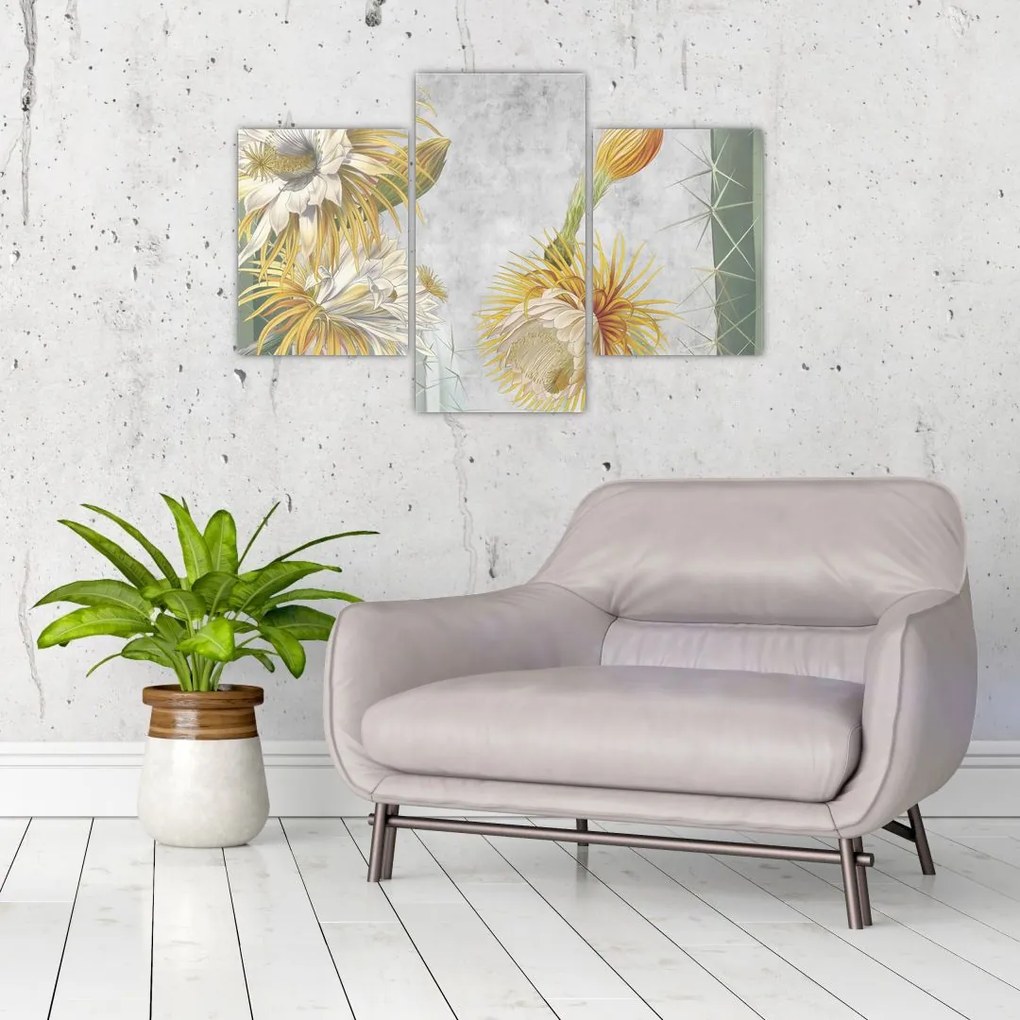 Tablou - Cactuși înfloriți (90x60 cm)