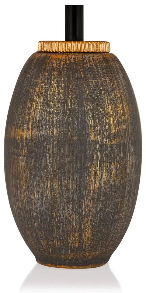 Veioză gri/bej cu abajur textil (înălțime 46 cm) – Opviq lights