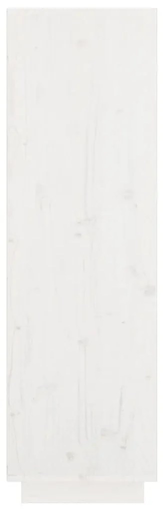 Dulap inalt, alb, 74x35x117 cm, lemn masiv de pin 1, Alb