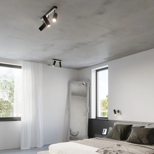 Spot de perete DIREZIONE 1xGU10/40W/230V negru