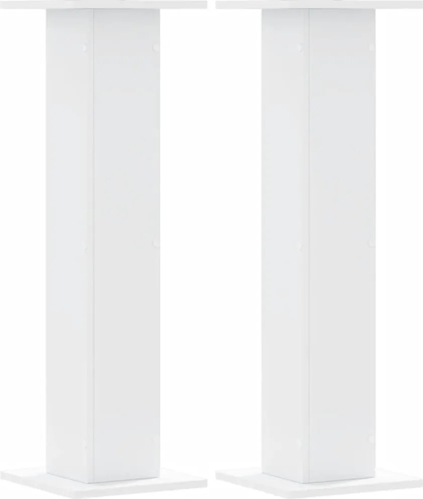 vidaXL Suporturi de plante, 2 buc., alb, 30x30x95 cm, lemn prelucrat
