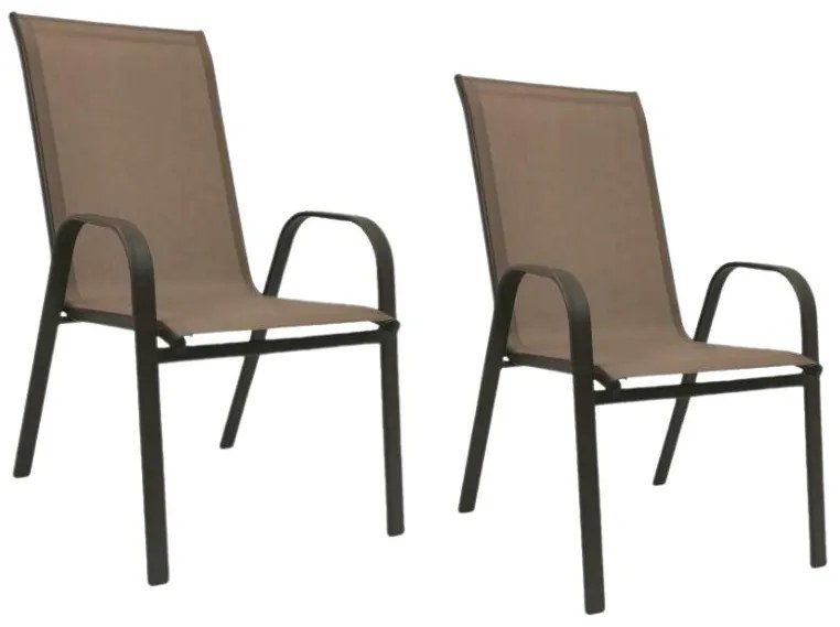 Set 4 bucati scaune de gradina TAVERNO maro/negru