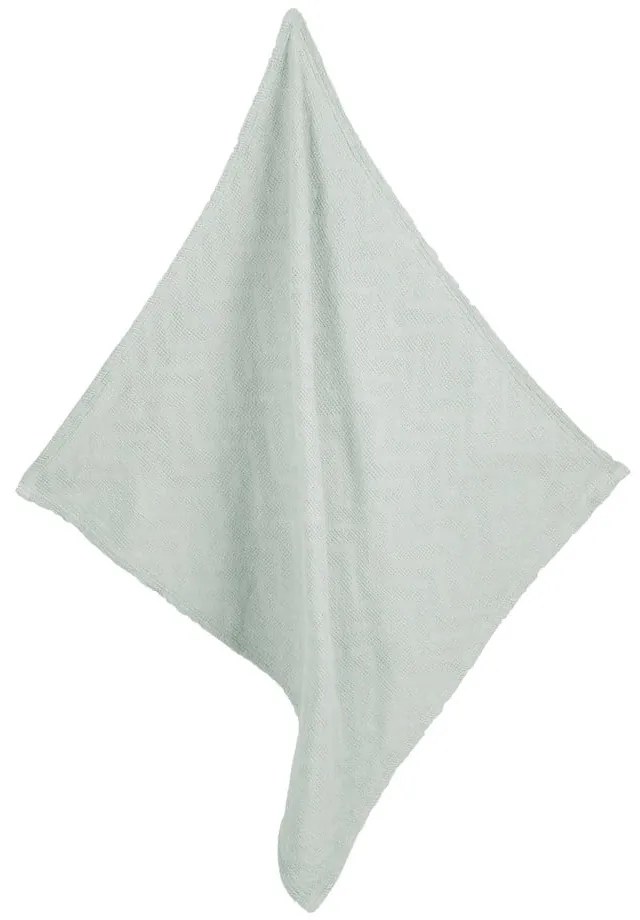 Pătură pentru copii verde din bumbac organic tricotată 80x80 cm Lil Planet – Roba