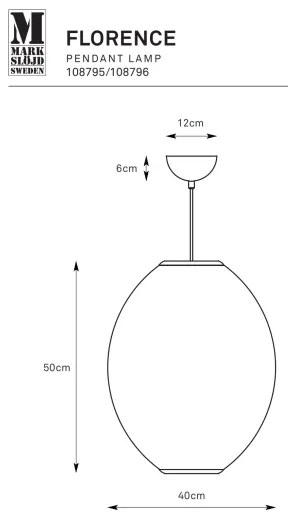 Lustră pe cablu Markslöjd 108796 FORENCE 1xE27/40W/230V alb