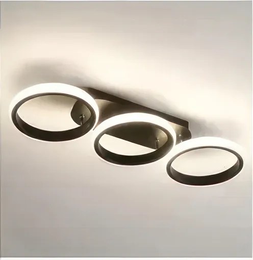 Plafonieră dimabilă LED/30W/230V 3000-6500K neagră Wi-Fi Tuya + telecomandă