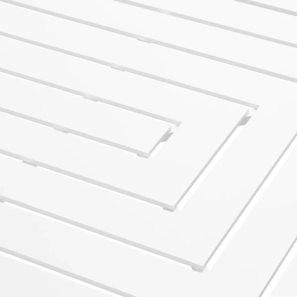 Masa pentru interior/ exterior design LUX din aluminiu Vistamar alb, 240x105cm