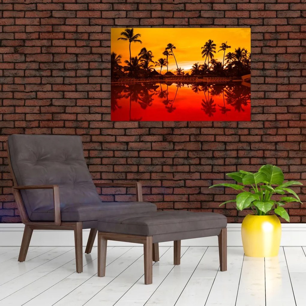 Tablou - Apus de soare deasupra rezortului (90x60 cm)