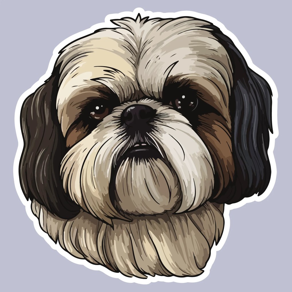 PIPPER. Autocolant Shih Tzu mărimea: 15cm