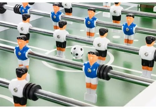 Masă de fotbal profesional Leeds, 140 x 73 x 87 cm, alb
