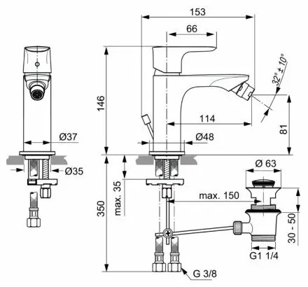 Baterie bideu Ideal Standard Connect Air