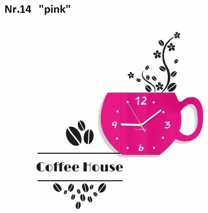 Ceas decorativ Coffee House pentru bucătărie Albastru