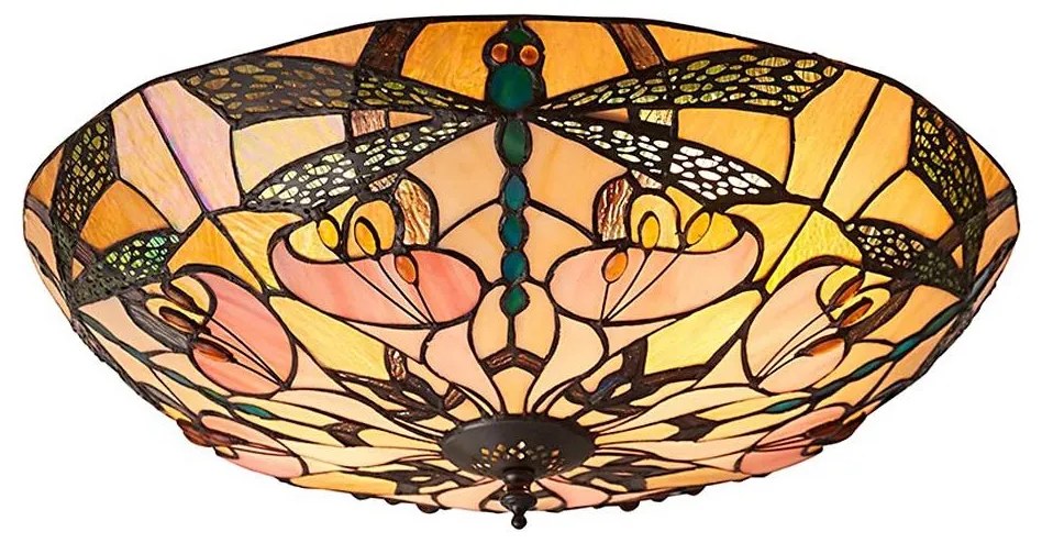 Endon 63922 - Plafonieră Tiffany ASHTON, 2 x E27, 60 W, 230 V, Ø 45 cm