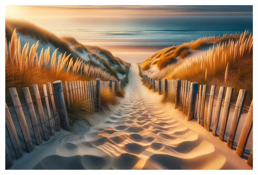 Tablou drum printre dune spre mare