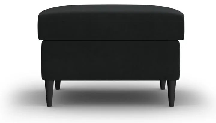 Taburet negru cu tapițerie din catifea Kyoto – Cosmopolitan Design