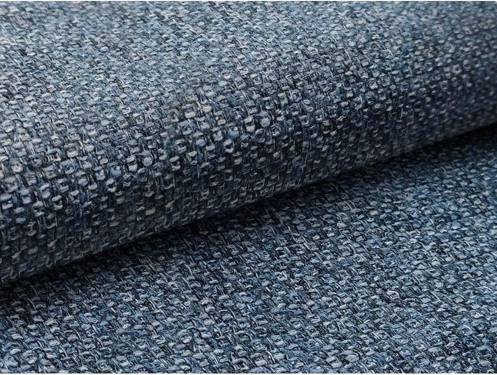 Pat matrimonial albastru tapițat cu spațiu de depozitare cu somieră 180x200 cm Mano – Makamii