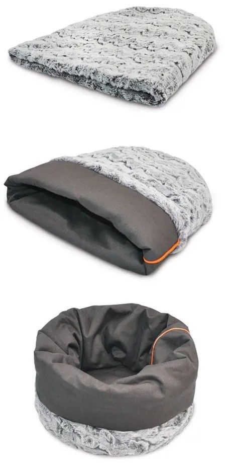 Pat pentru animale de companie gri pentru animale de companie ø 45 cm Snuggle Bed 3in1 Husky Grey L – P.L.A.Y.