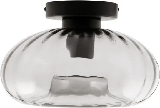 Plafonieră Osram DECOR SMOKE 1xE27/12W/230V Ø28 cm, negru/gri fumuriu