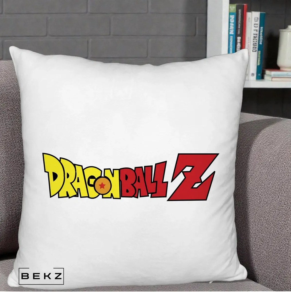 Perna Personalizata Dragon Ball Z Clasic, 40x40 cm, Alb Pufos, Husa Detasabila, Perna Inclusa, BEKZ®