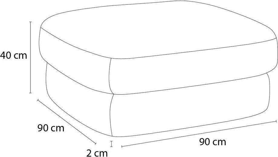 Taburet gri închis cu tapițerie din țesătură bouclé Leonore – Bobochic Paris